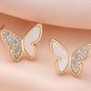 Aretes Casuales Nicho Elegantes de Alta Gama Aguja de Plata S925 Zircón para Mujer Exquisitos Aretes de Perlas Clips para Orejas Sin Perforar