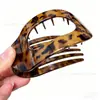 Presilha de Cabelo Confortável com Estampa de Leopardo Transfronteiriça Que Não Machuca o Couro Cabeludo, com Design em Forma de Arco para as Raízes do Cabelo, Acessório de Cabelo Simples para a Parte de Trás da Cabeça Que Prende Fios Soltos