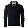 Suéter Cardigan para Hombre con Cuello Alto, Chaqueta Gruesa de Punto Chenilla para Otoño e Invierno 2025 Comercio Exterior