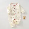 Mameluco para Bebé Primavera Otoño Niños Romper de Manga Larga Bebé Pequeño Ropa de Dormir para Bebé Algodón Puro Ropa para Bebé