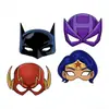 Máscara de Fiesta de Cumpleaños Temática de Superhéroes Accesorios para Fotos Máscara de Baile de Máscaras Media Cara de Héroe Máscara de Papel DIY