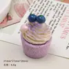 Accesorios de Resina para Manualidades de Dibujos Animados, Pasador de Helado de Arándanos 3D, Juguete de Comida en Miniatura, Decoración de Zapatos, Colgante para Llavero