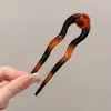 Grampo de Cabelo em Acetato de Alta Qualidade em Forma de U para Mulheres, Novo Grampo de Cabelo Estilo Chinês para a Parte de Trás da Cabeça, Novo Acessório de Cabelo com Cabeça de Bola da Moda
