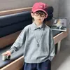 Suéter de cuello alto para niño, nueva colección otoño 2026, ropa de otoño para niños estilo coreano, top de punto elegante para niños, adecuado para primavera y otoño