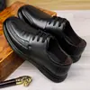 Zapatos de hombre transfronterizos, nueva colección de otoño 2026: Zapatos de vestir de piel, estilo business casual, suela suave, antideslizantes, diseño sin cordones, adecuados para hombres de mediana edad y mayores