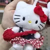 Bolsa colgante de peluche de gatito, caricatura súper linda de colegiala con gafas, adorable llavero de peluche, regalo para niñas