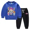 Traje de suéter para niños otoño e invierno 2023 estilo occidental nuevo traje cálido de invierno acolchado de terciopelo de manga larga para niños grandes