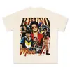 Camiseta Estampada Retro Americana de Bruno Mars Manga Corta Cuello Redondo Sudadera con Capucha Algodón 250g