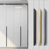 Invisível preto alongamento superior armário porta roupeiro puxador moderno simples dourado luz de luxo gaveta maçaneta da porta