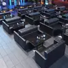 Juego de Sofá para KTV, Bar, Discoteca, Sala de Karaoke, Sala Privada, Asientos en Cabina, Sofá de Esquina, Mesa de Café de Pizarra en Forma de U