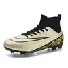 Comercio exterior nuevos zapatos de fútbol de caña alta assassin spike clavo roto zapatillas de deporte juego profesional especial al por mayor zapatos de fútbol para niños