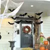 Murciélago de Halloween horror Fantasma colgante decoración de fiesta suministros adornos de murciélago interior y exterior patio inserción de tarjeta