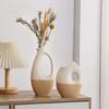 Vaso Cerâmico Pintado à Mão Morandi Minimalista Wabi-Sabi para Uso Comercial Transfronteiriço, Pousada, Decoração Suave de Showroom, Exibição de Arranjo de Flores Secas