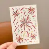 Pegatina de lazo en forma de corazón rojo con pedrería para niñas y niños, soporte de maquillaje con temática de huevo de fuegos artificiales, accesorio de decoración facial