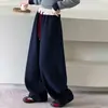 Calça de Moletom Feminina Estação Primavera e Outono Meninas Grandes Novo Estilo 2026 Versão Coreana Moda Calça de Moletom Conjunto Color Block Infantil Manga Inserida Calça de Tricô