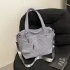 Bolso de Mano de Cuadros de Moda para Mujer 2025 Nuevo Bolso de Hombro Cruzado de Gran Capacidad para Viajar Debajo del Brazo