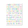 Novos Adesivos de Letras Inglesas de 0,5 Polegada Tamanho Pequeno Decoração de Cartão de Cumprimentos Material para Scrapbook Adesivos de Letras