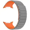 Baishengxin es Adecuado para Samsung Watch8 Correa Magnética de Silicona de Dos Colores de Tres Piezas y Correa Magnética de Apple Watch