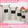Balde de Flor de Ferro com Alça Dupla, Balde de Flor de Arte em Ferro, Balde para Flores Secas para Decoração de Casa de Floricultura, Vaso de Flores, Arte Floral