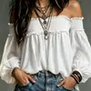 2026 Otoño/Invierno Transfronterizo Nuevo Amazon Wish Camisa de Manga Abullonada Casual de Color Sólido para Mujer Europea y Americana