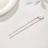 Horquilla de alta gama con forma de U y perla para mujer, horquilla moderna con cabeza esférica, accesorio para el cabello