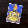 Pintura Thangka Dorada Pintada a Mano de los Cinco Budas, Buda de la Riqueza Amarillo, Tara Verde, Mahakala y Núcleo de Pintura Thangka del Nacimiento de Buda sobre Lienzo Especial