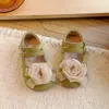 Zapatos de cuero con flores estilo coreano para niñas, zapatos de princesa para niños, nuevo modelo primavera y otoño 2026, suela suave, antideslizantes, zapatos de corte bajo para niñas