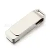 Venta al por mayor de fábrica memoria USB nueva carcasa metálica carcasa giratoria carcasa de disco USB metálica neutra LOGO regalo