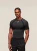 Onyx Nueva Camiseta Deportiva de Running Tiburón Fitness Top Casual Transpirable Ajustada de Manga Corta Casual Running