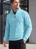 Suéter de punto para hombre con cuello alto transfronterizo, adecuado para eBay, primavera/otoño, estilo americano, con rayas verticales y textura gofrada, sudadera casual de manga larga