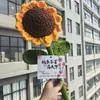 Regalo del Día del Maestro: Ramo de Girasol Gigante Puro Hecho a Mano, Perfecto para Maestros de Jardín de Infancia Durante la Temporada Escolar