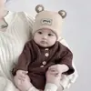 Touca para Bebê para Outono e Inverno, Touca com Proteção para Fontanela de Recém-Nascido, Touca de Tricô Quente de Algodão Puro Fofa para Bebês