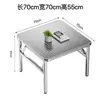 Mesa de Comedor Plegable de Acero Inoxidable Engrosada Mesa de Barbacoa Mesa de Comedor para el Hogar Mesa de Escritorio para Estudiar Mesa Cuadrada Portátil para Vendedor Ambulante