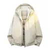 Sudadera con Capucha de Algodón Falsa de Dos Piezas para Hombre en Otoño e Invierno, Resistente a Salpicaduras y al Frío, Versátil Nueva Sudadera de Algodón