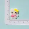 Luminoso Hello Kitty Gato KT pegamento flexible accesorios carcasa de teléfono móvil DIY hecho a mano Taza de agua PVC accesorios para el cabello agujero hebilla de zapatos accesorios