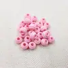 Accesorios de cuentas DIY al por mayor, cuentas rayadas grabadas de agujero grande, cuentas rayadas de color sólido acrílico, provisiones de cuentas de agujero recto