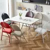 Banqueta Simples Cadeira com Encosto Cadeira de Computador Cadeira de Conferência Cadeira de Treinamento Cadeira de Escritório Portátil Quarto Casa Cadeira Dobrável