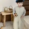 Overoles para Niños Niños Estilo Japonés Primavera Otoño 2025 Ropa Exterior de Primavera Ropa para Niños de Moda Estilo Coreano Pantalones Rectos de Pierna Ancha de Moda