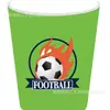 MM063 Partido Deportivo Fútbol FÚTBOL Fiesta Cena para 8 Personas Plato de Cena 9 pulgadas 7 pulgadas Plato de Papel Servilleta de Papel Vaso de Papel