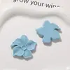 Nuevos y brillantes parches de flor de cinco pétalos rizada hechos a mano de resina, de gran venta, para pendientes, llaveros y accesorios DIY