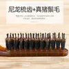 Peine Plegable de Cerdas de Jabalí, Peine de Viaje Portátil para Cabello Liso y Rizado, Fácil de Llevar, Peine Masajeador para Hombres y Mujeres