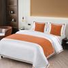Borde de Cama Defensa Tela Sucia Moderno Simple Lujo Ligero Hogar Hotel Bandera de Cama Toalla de Pie de Cama Color Sólido Ropa de Cama Cubierta de Cama