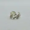Hoja de Laurel Retro Nuevo Estilo Chino Anillo Versátil para el Día a Día Anillo Brillante Incrustado de Pedrería Anillo Versátil de Temperamento Anillo de Dedo Mujeres