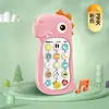 Teléfono Móvil de Juguete para Niños de 0 a 3 Años, Bebé Puede Masticar, Rompecabezas, Educación Temprana, Teléfono Musical Multifuncional para Bebés Niños y Niñas