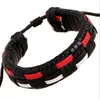 Joias de moda punk japonesa e coreana pulseira de couro de boi atacado pulseira trançada pulseira de couro joias de couro