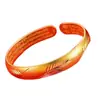 Producto de gran venta transfronteriza: Pulsera de Hoja de Oro Imitación con Artesanía Antigua, Color Duradero, Apertura Ajustable, Joyería de Moda de Alta Gama