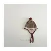 Gorros de Invierno para Niños con Protección para Orejas Trenzados para Niños y Niñas, Gorros de Lana Tejidos a Prueba de Viento, Gorros de Punto Cálidos Estilo Bebé