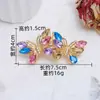 Grampo de Cabelo Borboleta Vazado com Strass Grampo de Cabelo Flor Fofa Atacado Acessórios de Cabelo Cruzados para Traseira da Cabeça das Mulheres Headwear Presilha de Primavera