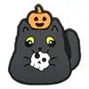 Zuecos de Dibujos Animados de Halloween Flor Gato Negro Lindo Calabaza Zapato de Goma Suave Amuletos Zapatos de Jardín Accesorios Decorativos DIY En Stock