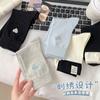 Calcetines sin hueso para niños Primavera y Otoño Calcetines de Mediados de Otoño Calcetines de Rizo Bordados con Amor Calcetines de Estilo Japonés Combinables Etiqueta de Tela Doble Costura Rakou Medias